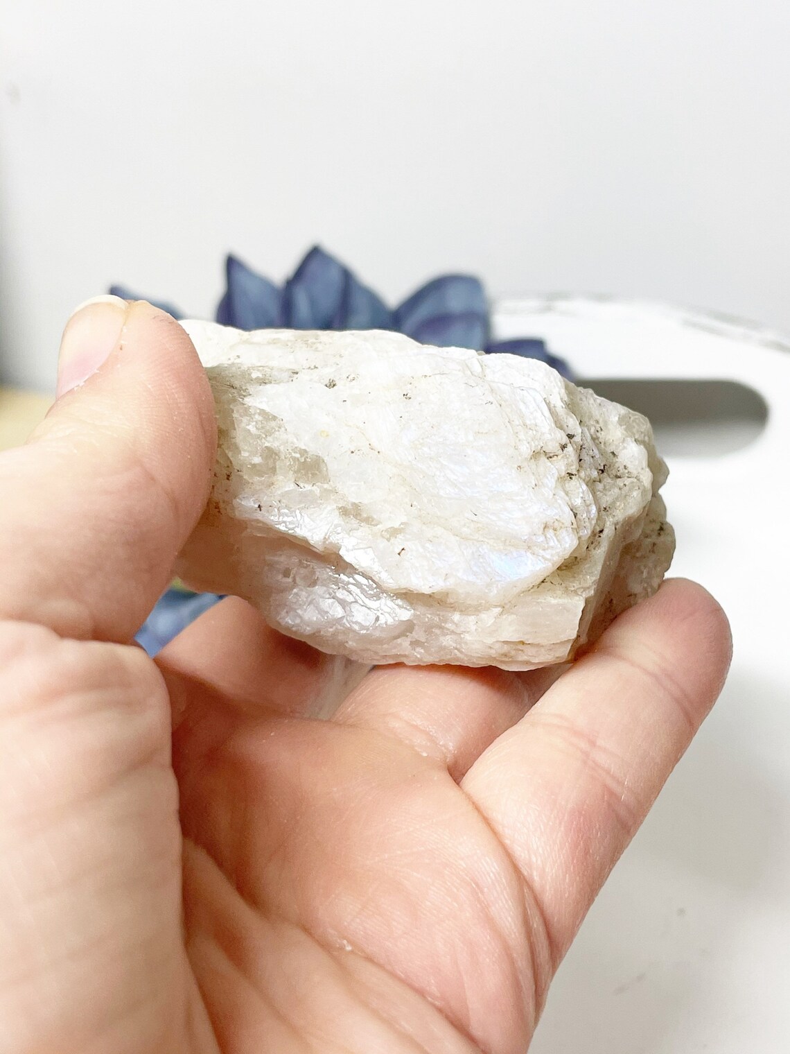 Raw Moonstone White Moonstone Raw Crystal White Crystal Etsy