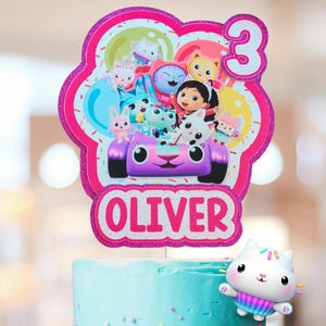 Gabby Dollhouse Birthday Cake Topper, Girl Birthday, Personalized Cake Topper, Gabby Birthday