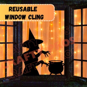 Reusable Halloween wicked witch window cling | Halloween decorations | reusable window cling