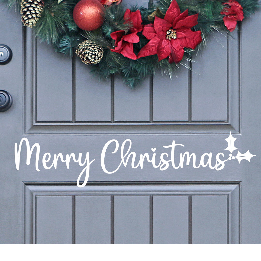 Autocollant "MERRY CHRISTMAS" - 5 Pouces De Large - Choix Des Couleurs - Maple Creek Company - Neuf