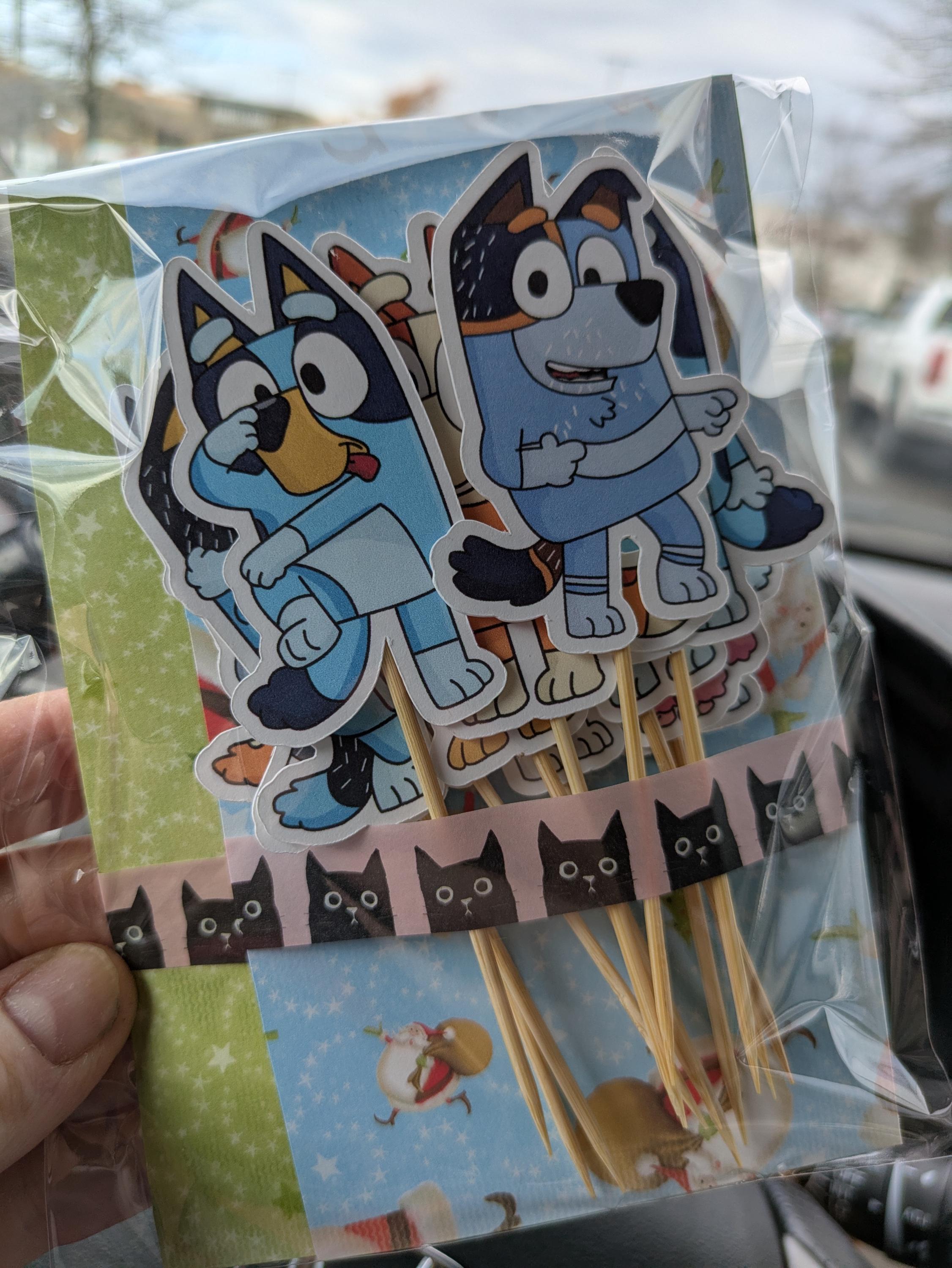 Bluey-Inspired Cupcake Toppers