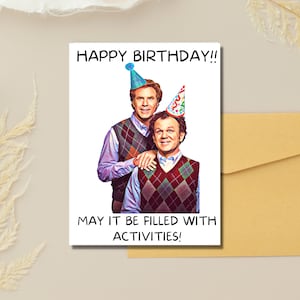 Step Bros Birthday Card, Funny Birthday Card, Comedy Gift for Him, Bday Greeting, Best Friends Birthday Card, BFF Birthday Greeting