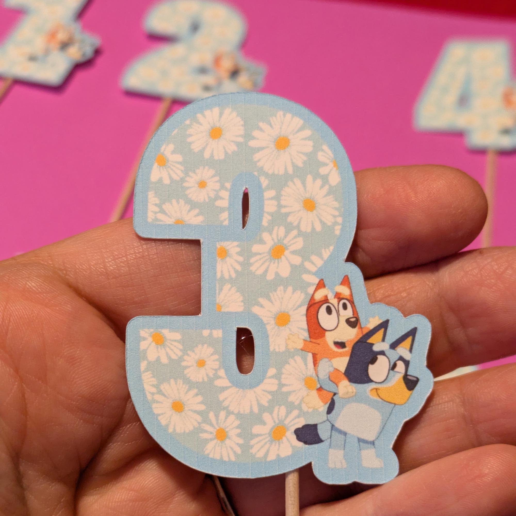Custom Number Bluey Toppers