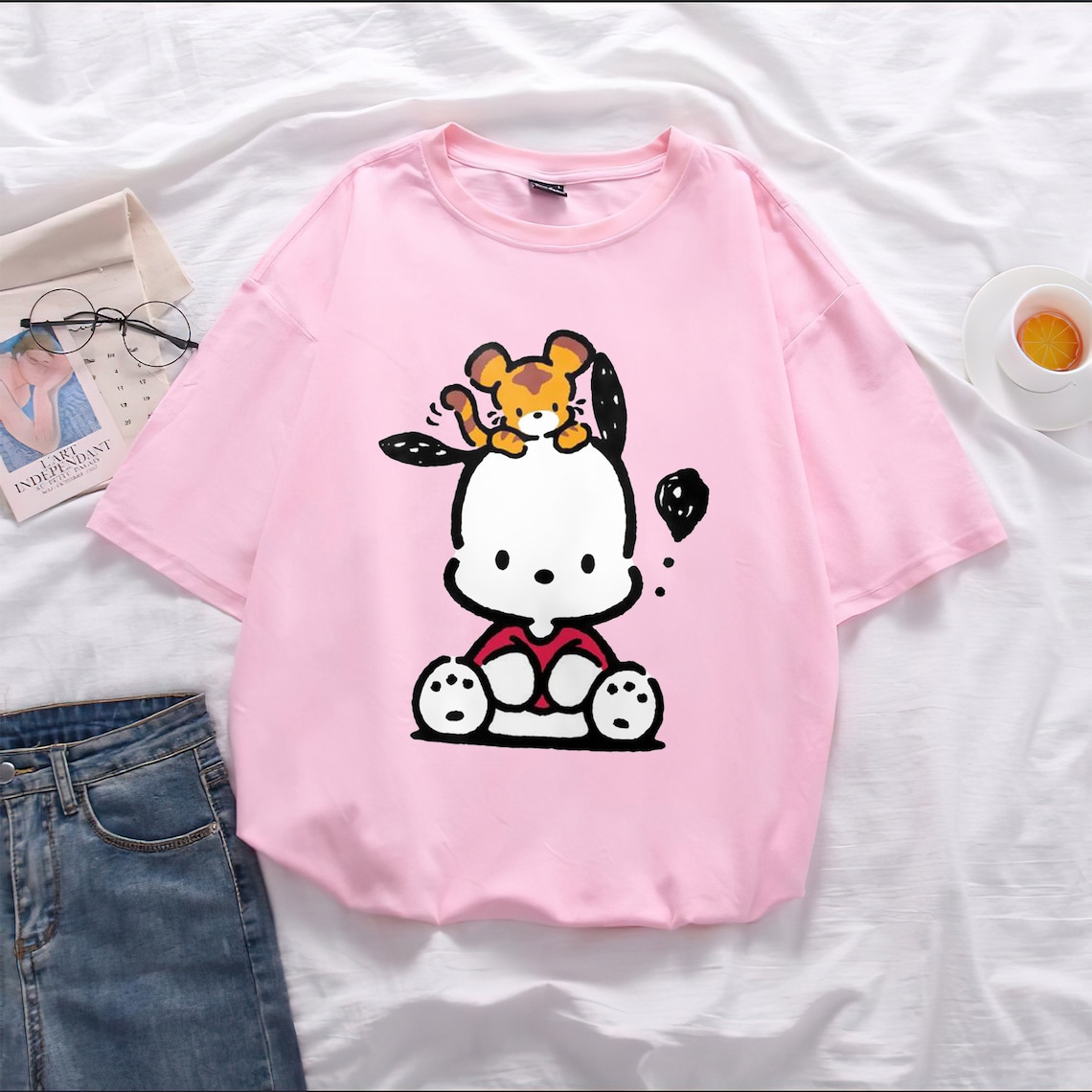 Anime Unisex Shirt Harajuku T shirt Pochacco Shirt Anime | Etsy