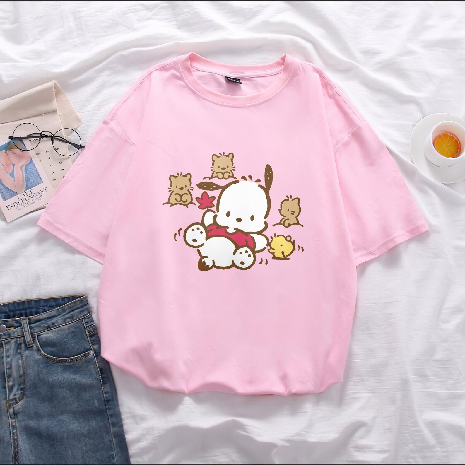 Anime Unisex Shirt Harajuku T shirt Pochacco Shirt Anime | Etsy