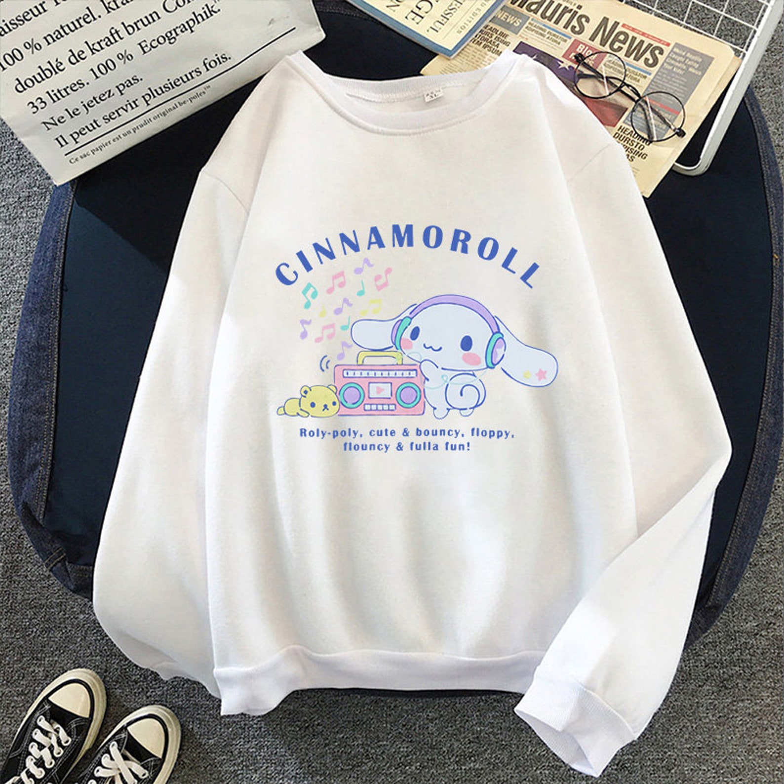 Sweatshirt Unisexe Cinnamoroll Magic Music mignon Pull Etsy
