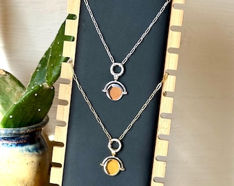 Wholesale-Engravable Rotating Stainless Steel Necklace, Necklace Engraving Blank, Unique Blank Engravable disc necklace