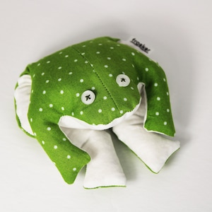 Spotty Green Frog for Health, Healing and Confidence - Lavender Scented Handmade Reshape Pose Squishy Frog Toad