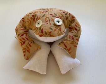 Autumn Leaves Frog for Renewed Inspiration and Energy - Lavender Scented Handmade Reshape Poses Squishy Frog Toad Gift