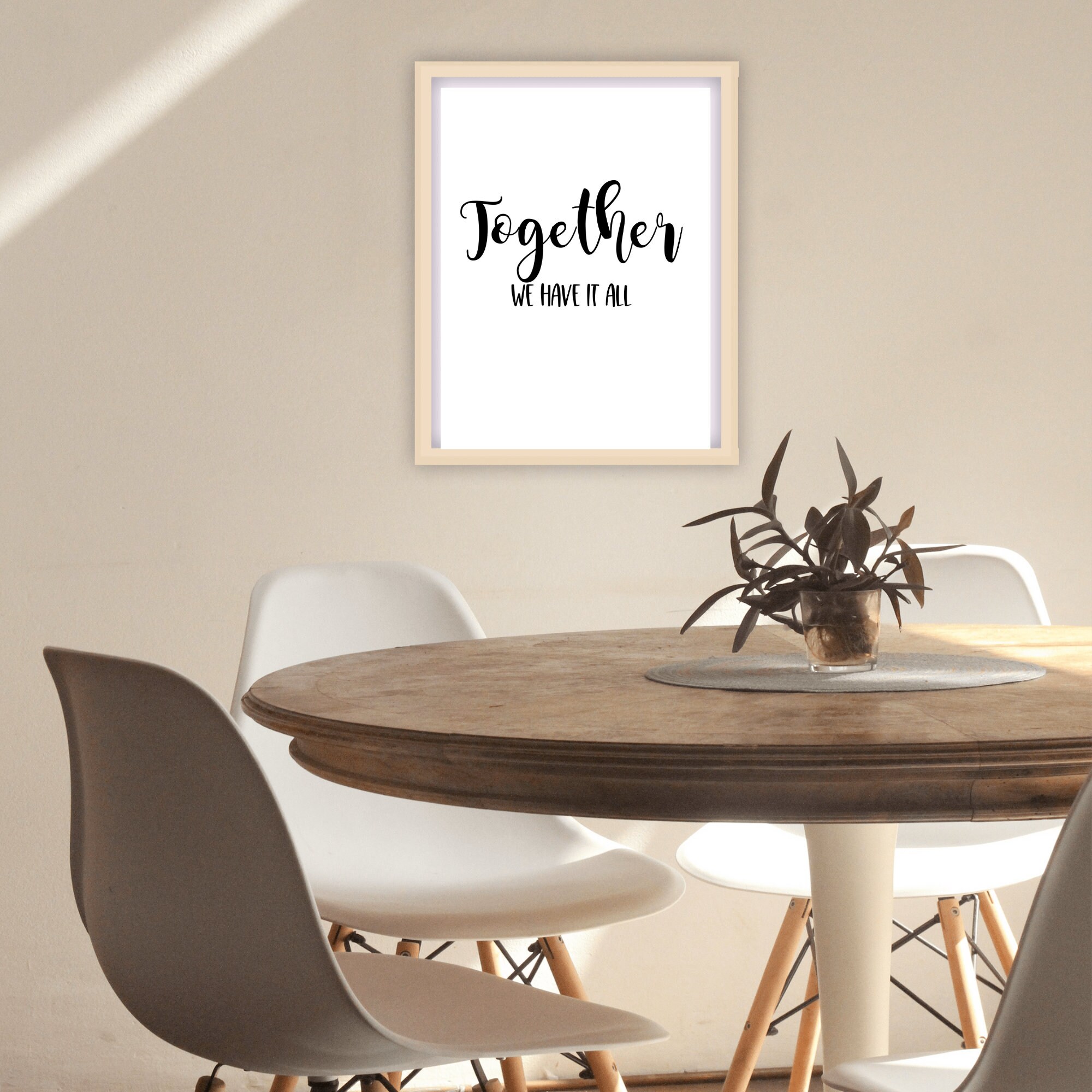 Together We Have It All Printable Wall Art, Family Room Decor, Family Quote, Instant Download ...