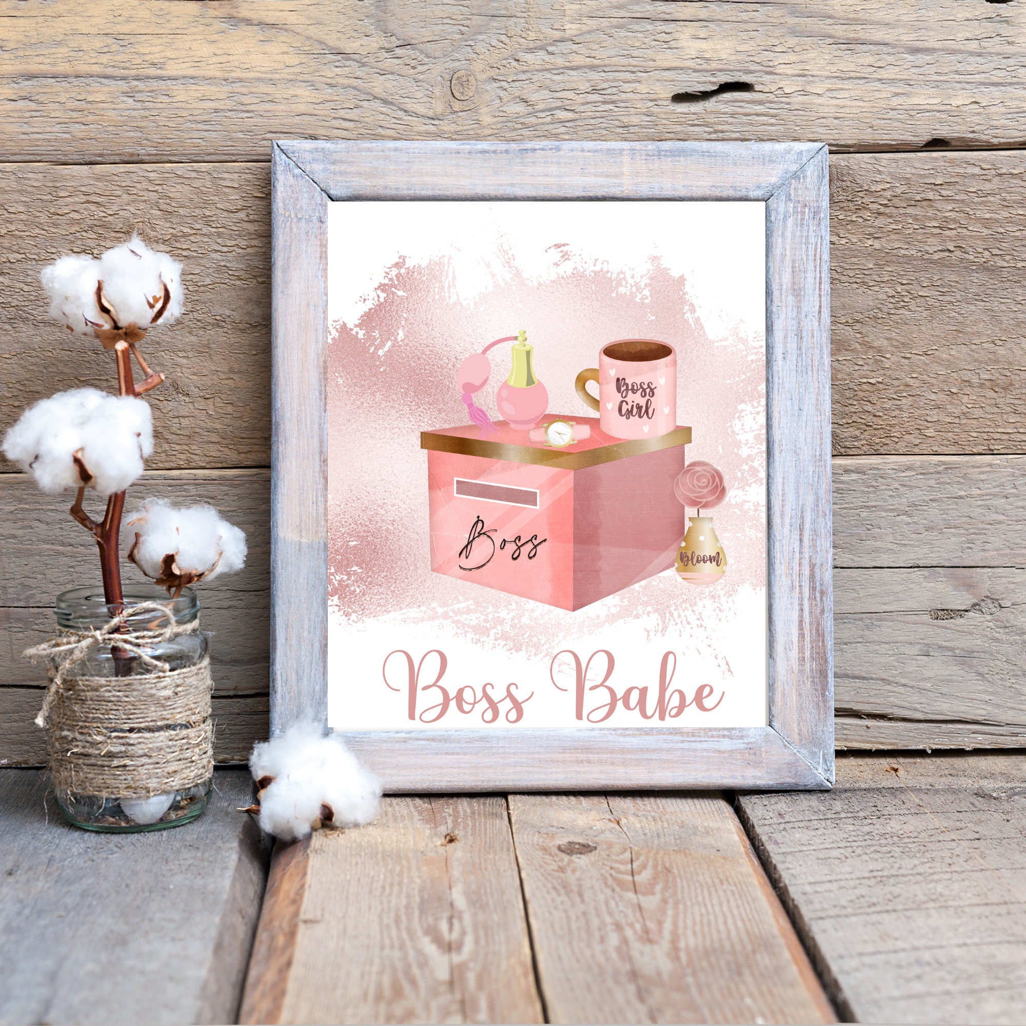 Boss Babe Printable Wall Art, Girl Boss Decor, Office Decor, Boss Lady