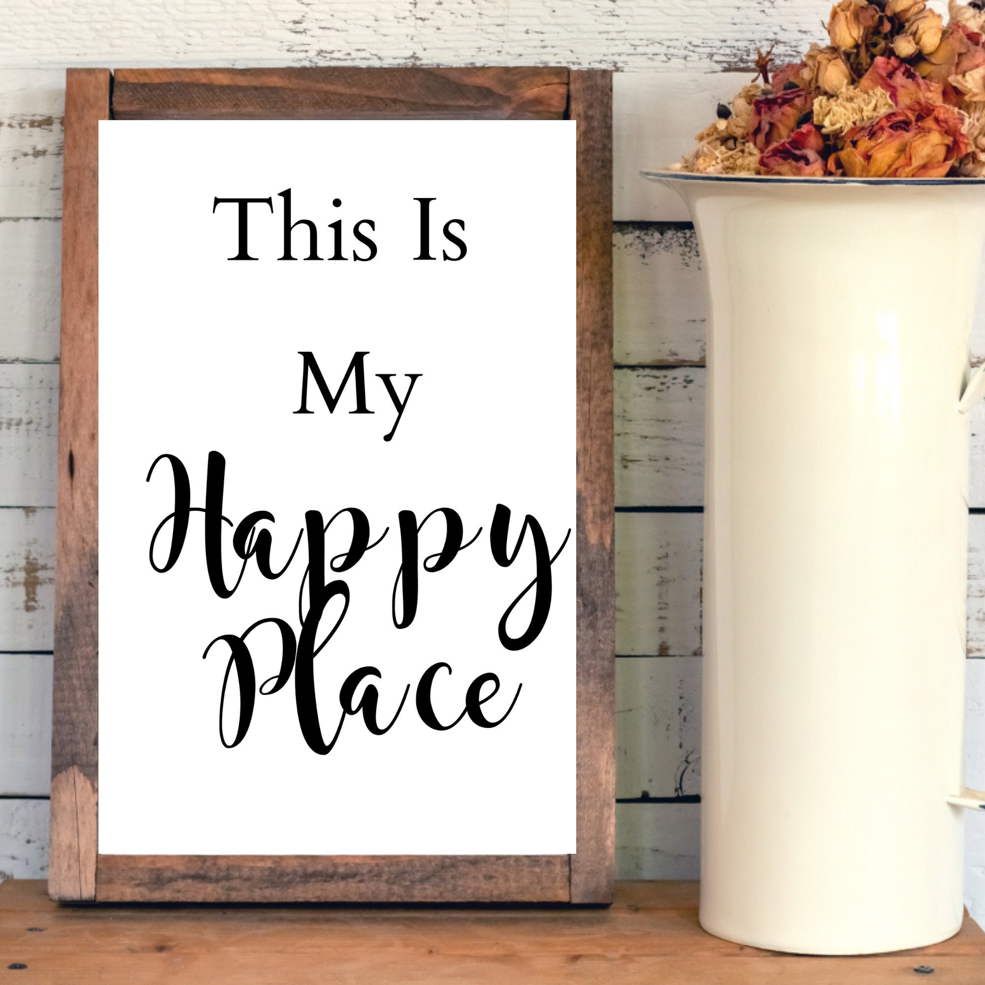This is My Happy Place Printable Wall Art, Office Decor, Bedroom Sign ...