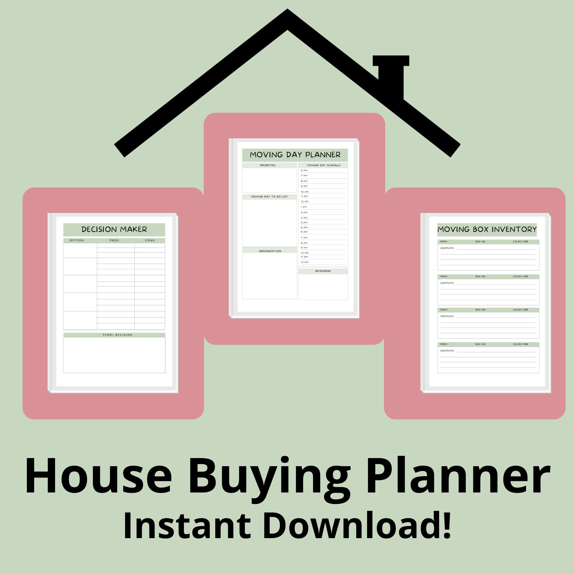 Printable Home Buying Planner, House Hunting Checklist, First Time ...