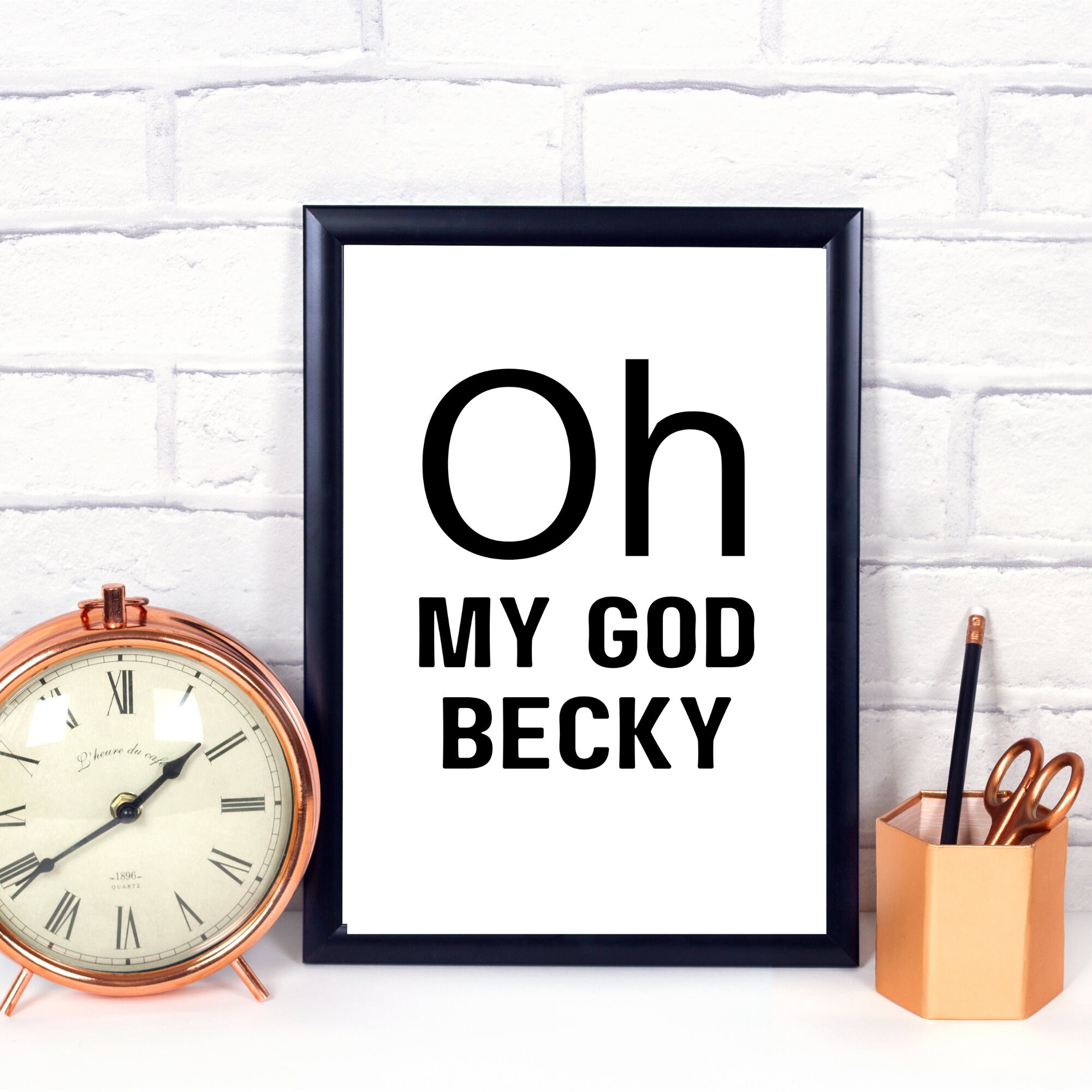 Oh My God Becky Printable Bathroom Wall Art Bathroom Prints | Etsy