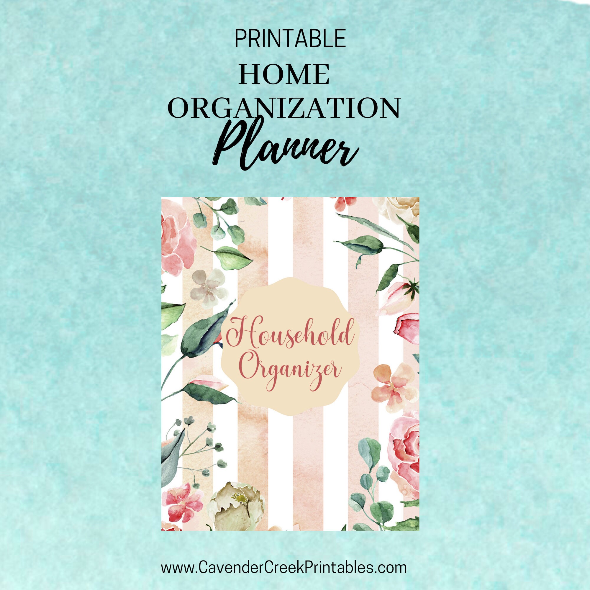 Home Organization Printable Planner, Home Decluttering, Household Management, Cleaning Planner, Maintenance Tracker, Menu Planner, Goal Plan