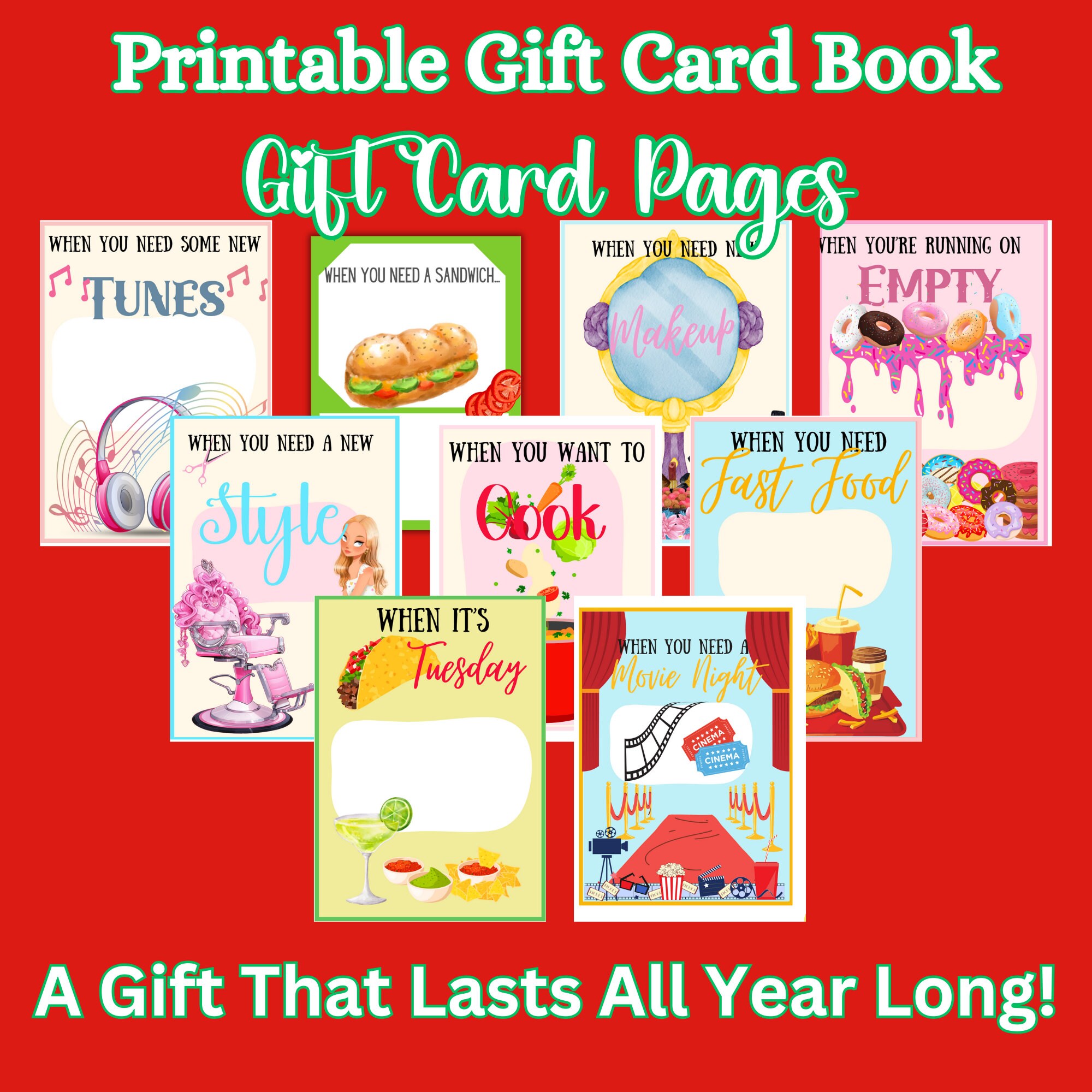 Merry Christmas Gift Card Book,Gift Cards,Spiral-Bound Gift