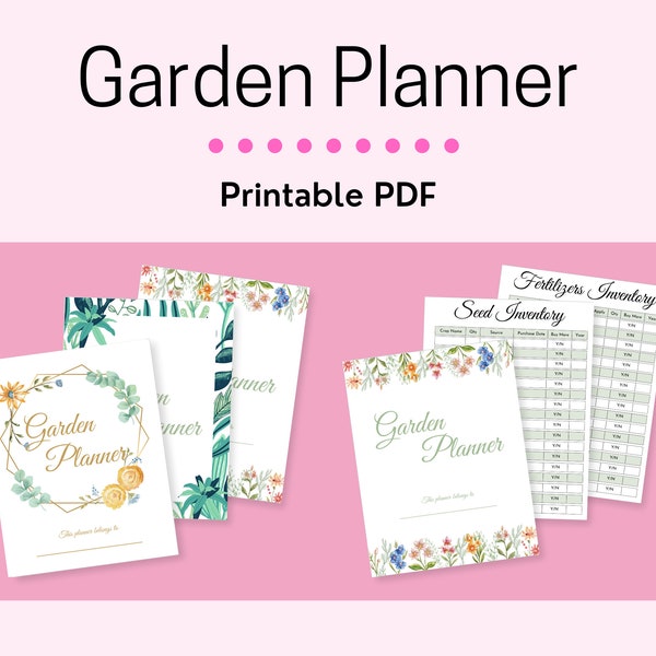 Printable Garden Planner, Gardening Organizer, Gardner Gifts, Seed Inventory, Garden Tracker, Planting Calendar, Flower Checklist, Plant Log