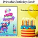 Printable Monster Birthday Card, Kids Birthday Card, Funny Birthday ...