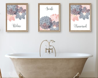 Tableau Déco Salle De Bain Rouge Bordeaux – Toile Encadrée – Détente & Spa
