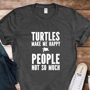 Funny Turtle Shirts. Turtle T Shirt Funny. Funny Turtle Gifts For Turtle Lover. Introvert Anti Social Joke Turtle Owner Fan Tops. Turtle Tee