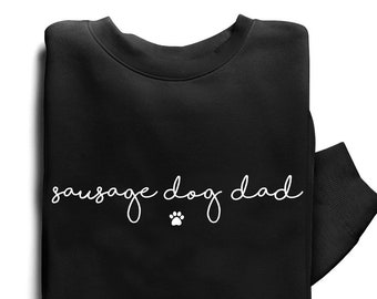 Sudadera con estampado de perro salchicha para papás. Regalos para amantes de los perros salchicha. Regalo para el papá de un perro salchicha. Regalo para amantes de los perros salchicha en el Reino Unido.