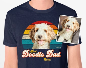Griffonner des cadeaux pour papa. Pièce en t de t-shirt de chemise de papa de chien de griffonnage. Meilleur cadeau papa Doodle. Labradoodle Goldendoodle Sheepadoodle Bernadoodle Aussiedoodle chien
