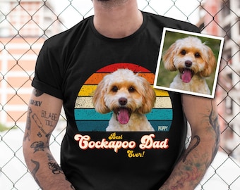 Cockapoo Dad T Shirt. Mens Cockapoo Custom TShirt. Best Cockpoo Dad Ever Tee. Cockapoo Gifts For Him. Custom Dog Dad Gift. Personalised Top.