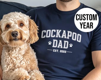 Cockapoo Dog Dad Gift, Cockapoo Dad Shirt, Cockapoo Mens Gifts, Cockapoo Dad Present, Dogs Dad Custom Personalised TShirt, Fathers Day UK US