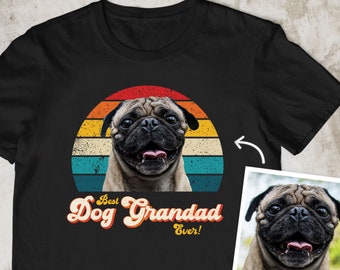 Best dog grandad ever t shirt t-shirt tshirt tee. Personalised custom retro dog grandad gift present ideas. Dog grandad fun cute funny gift