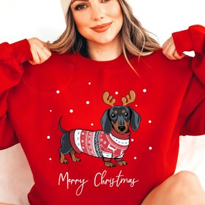 Ladies dog christmas jumper new arrivals