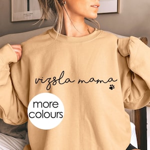 Vizsla mama jumper sweatshirt sweater. Womens Vizsla dog mom mum gifts for her. Vizsla Mother&#39;s day birthday gift. Vizsla clothes clothing.