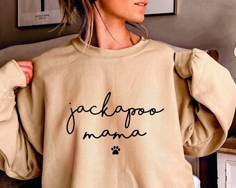 Jackapoo mama sweatshirt jumper sweater. Jackapoo mum mom. Jackapoo gift gifts present. Jackapoo owner lover clothes clothing top UK US