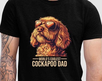 Cockapoo Dad T Shirts, Cool Cockapoo Dad TShirt, Cockapoo Mens Gifts, Cockapoo Dad Present, TShirts T-Shirts Tees Tops, Fathers Day UK US
