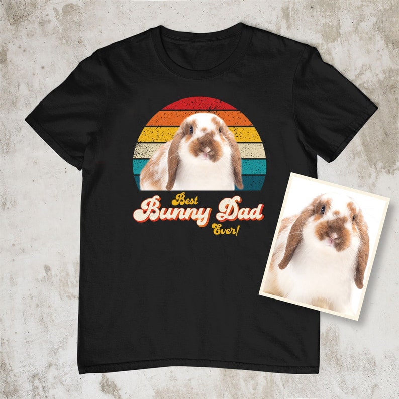 Best Bunny Dad / Rabbit Dad Ever T Shirt T-shirt Tshirt Tee. Retro ...