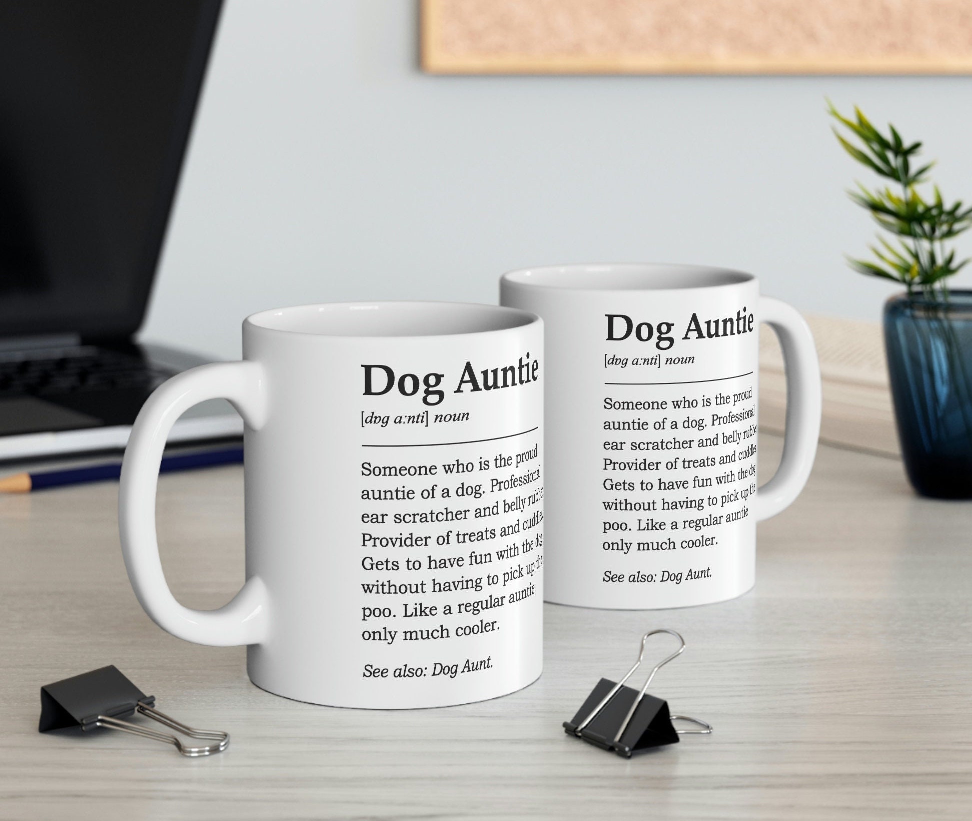 "Best Dog Aunt Ever" Funny Coffee Mug - Gift For Dog Lovers & Pet Aunts