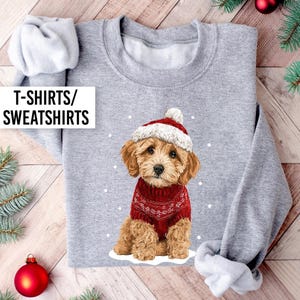 Cavapoo Christmas Jumper T Shirt. Christmas Cavapoo Sweatshirt Tshirt. Cavapoo Festive Holiday Sweater T-Shirt. Womens Ladies Kids Girls UK