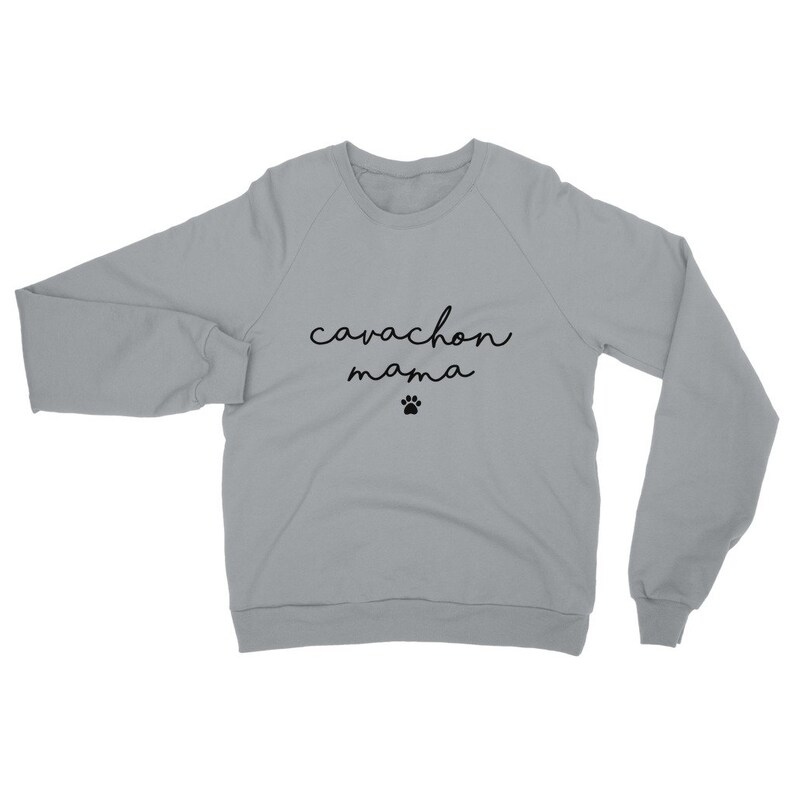 Cavachon mama sweatshirt. Cavachon mum jumper. Cavachon mom sweater. Cavachon dog gift gifts. Womens Cavachon crewneck. Pink black grey UK image 6