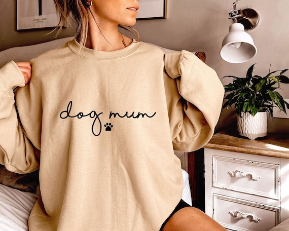Dog Mum Jumper UK Spelling. Dog Mum Sweatshirt Sweater. Cosy Crewneck S 5XL Plus Size. Red Black Sand Pink Blue Green Grey Burgundy Green Etsy UK