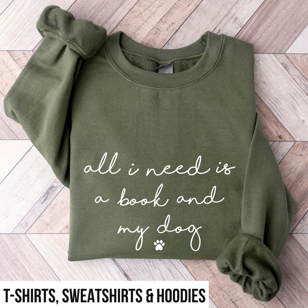 Books dogs sweatshirt sweater hoodie tshirt. Book and dog lover gift. Womens ladies girls 