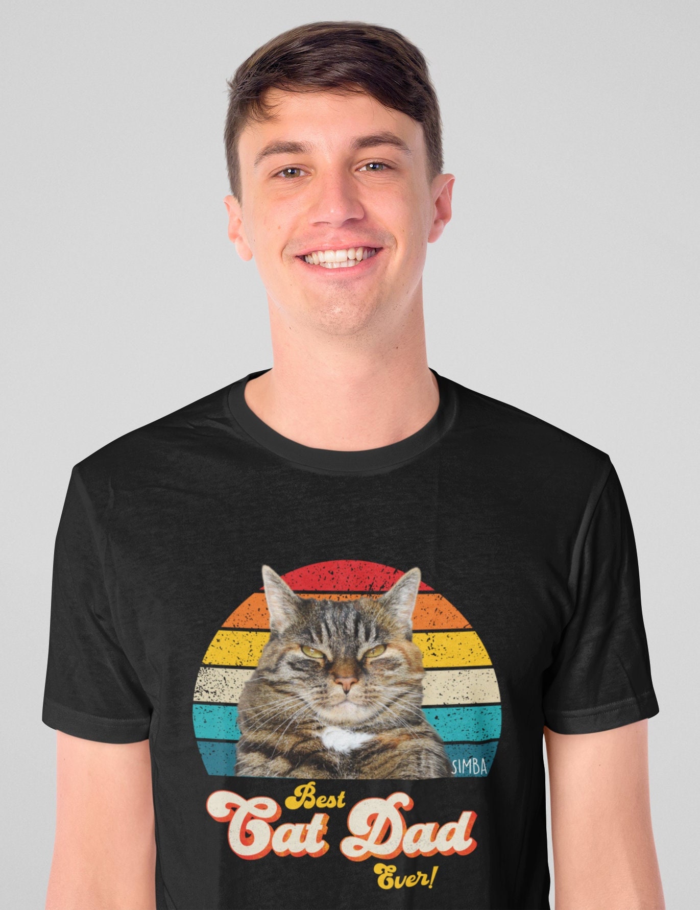 Best Cat Dad Ever T Shirt Tshirt Tshirt Personalised Custom Etsy UK