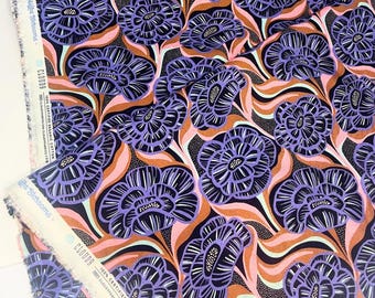 Colección Nightfall 100 % algodón orgánico Twilight Blossoms de Pip and Lo para Cloud9 Fabrics, estampado exuberante en fat quarters de medio metro