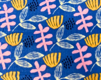 Tela de gasa doble con estampado abstracto "Pequeño Juanito", 100 % muselina de algodón. Tela de costura vendida por medio metro.