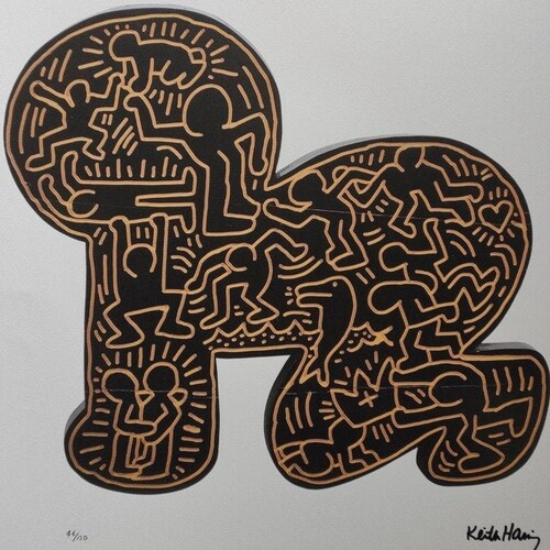 Shops Keith HARING Signed - BABY - Certificate (Keith Haring Lithograph, Haring Art)