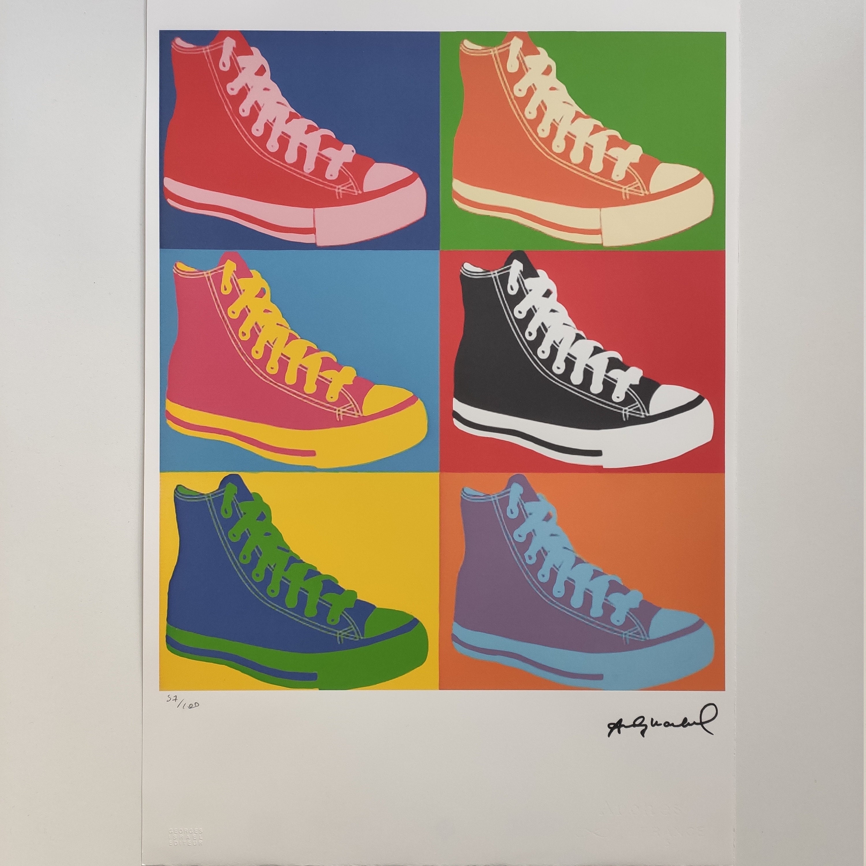 Burger campagne Communistisch Andy Warhol Signed CONVERSE SHOES Certificate Leo Castelli - Etsy Singapore