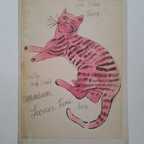 Andy Warhol Signed shops - CAT - Certificate Leo Castelli