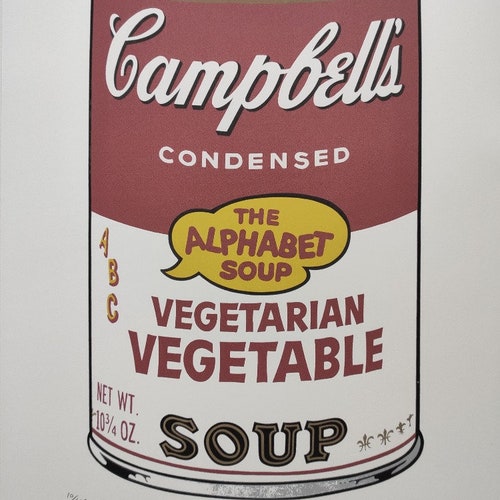 Andy Warhol Signed - Campbell's Soup Cans - Certificate Leo Castelli - Pop Art Wall shops Art
