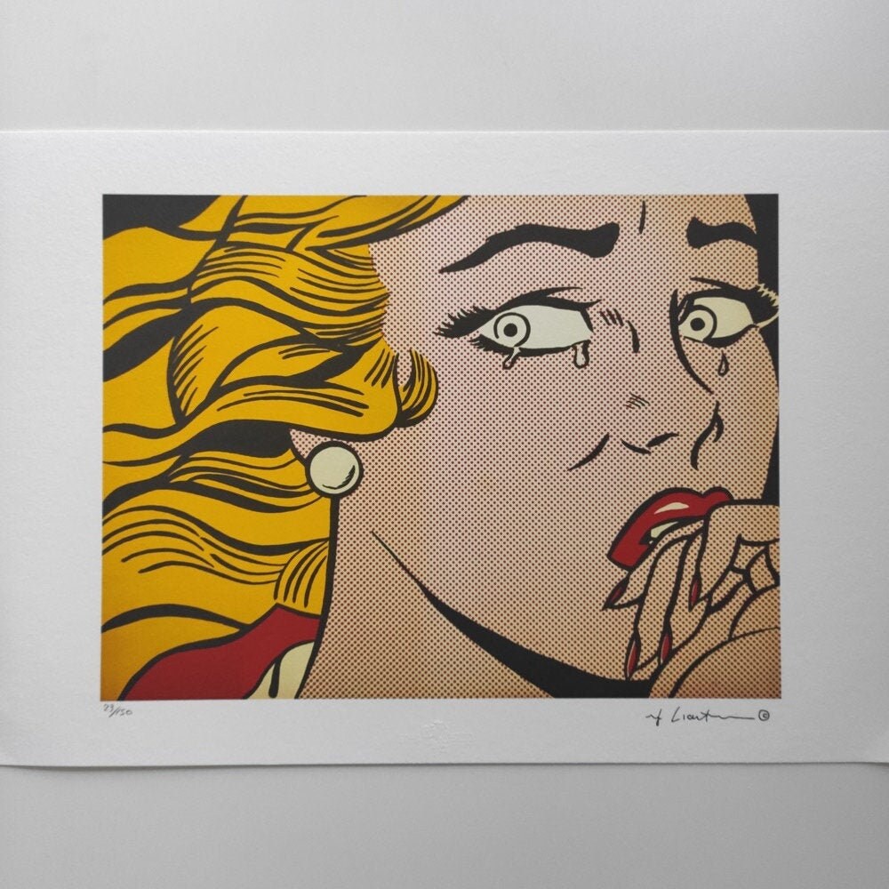 Roy Lichtenstein Signed Crying Girl Certificate Pop Art Etsy Roy Lichtenstein Signed Crying Girl Certificate Pop Art Etsy