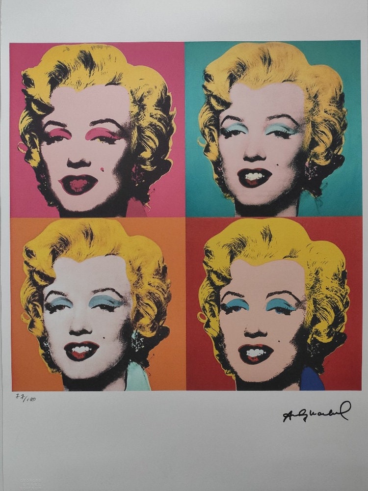 Andy Warhol Lithograph MARILYN MONROE Certificate Leo - Etsy