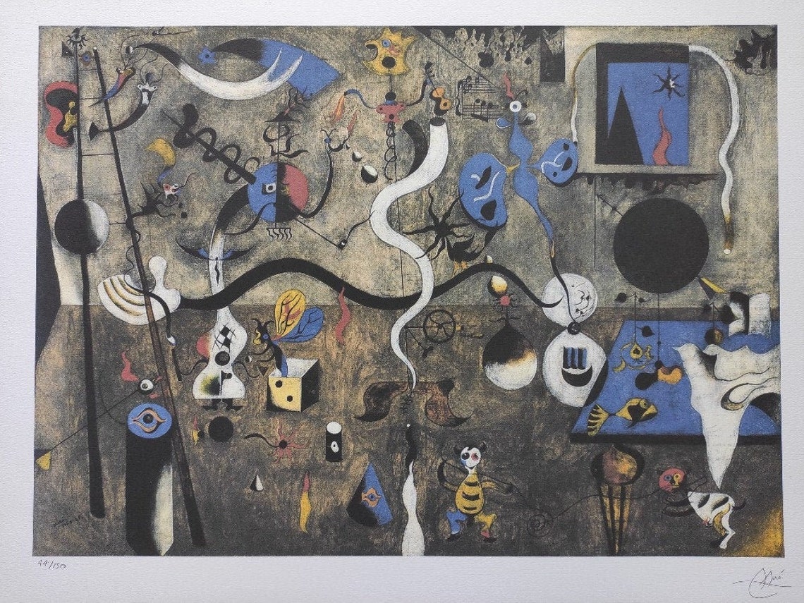Joan Miró Lithograph The Harlequin's Carnival | Etsy