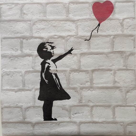 SPRAY Girl With a Red Heart - Etsy